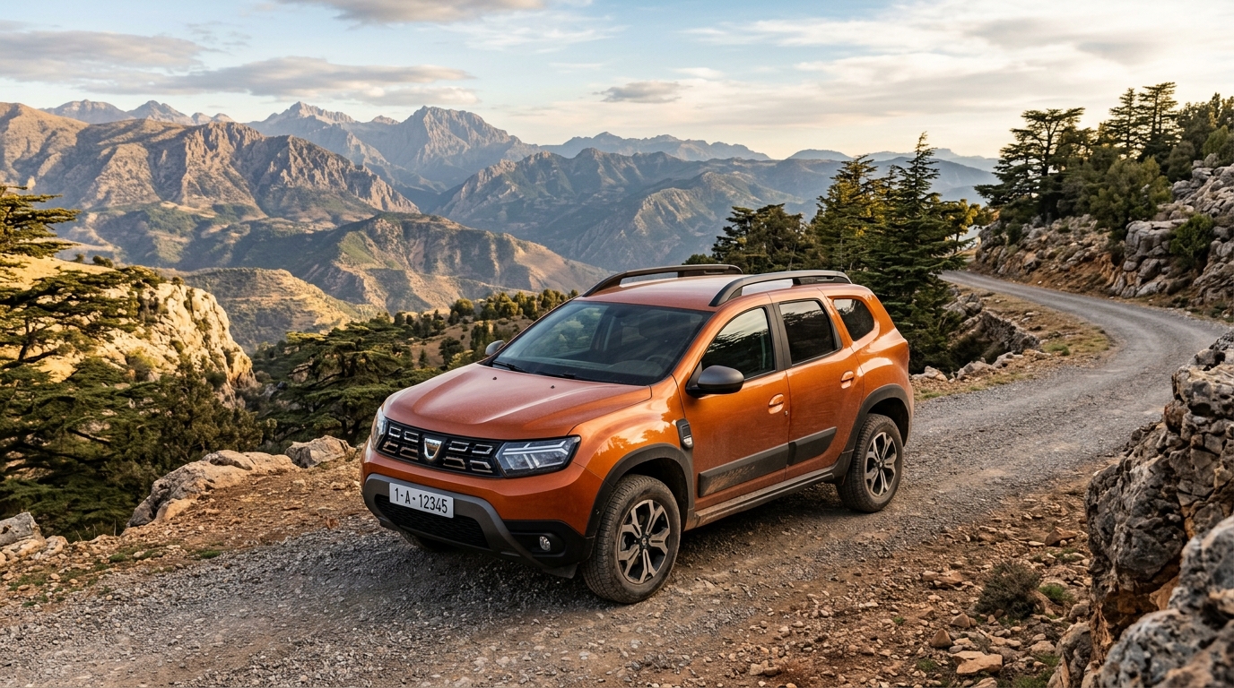Dacia Duster SUV traveling Middle Atlas mountains